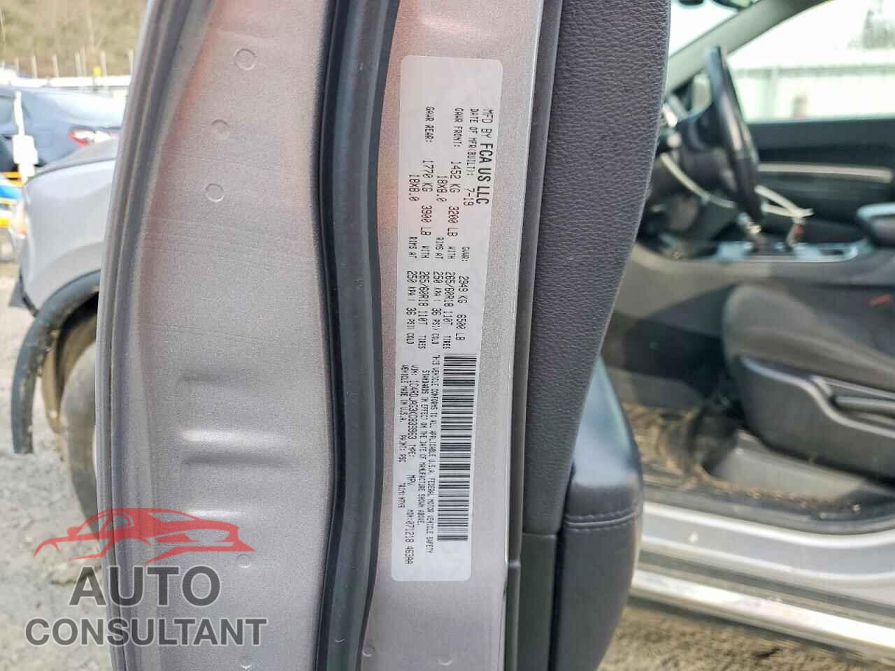 DODGE DURANGO 2019 - 1C4RDJAG3KC839963