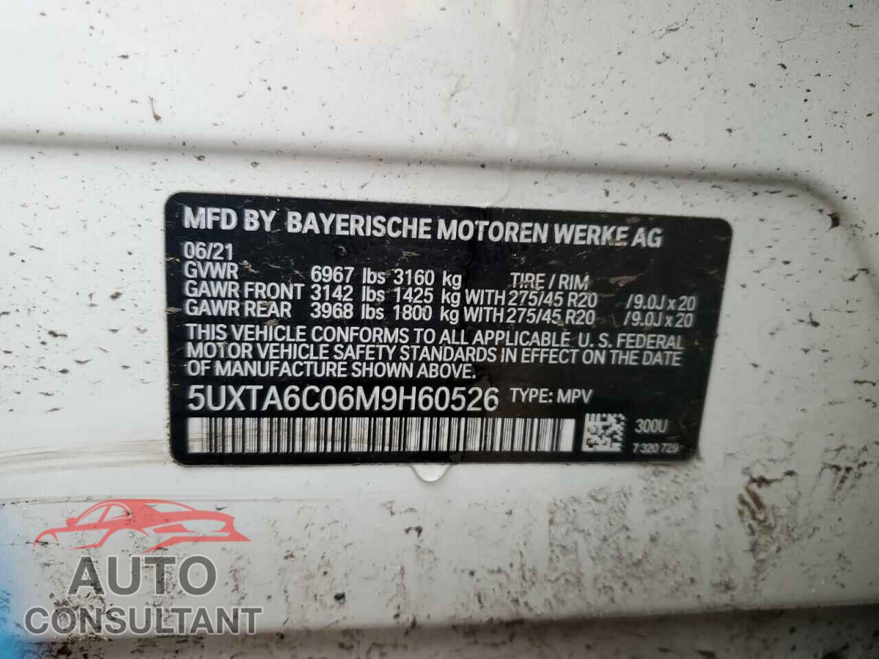BMW X5 2021 - 5UXTA6C06M9H60526