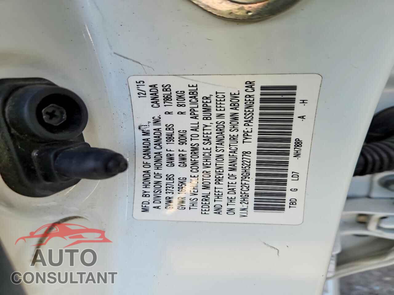 HONDA CIVIC 2016 - 2HGFC2F79GH522778