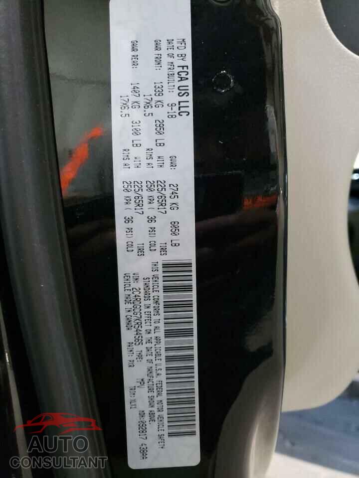 DODGE CARAVAN 2019 - 2C4RDGCG7KR544565