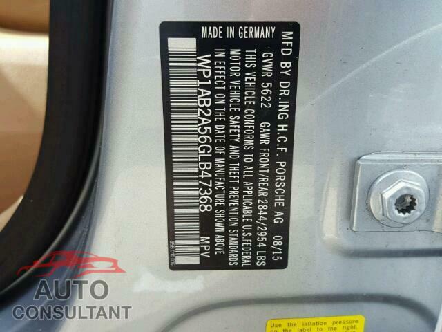 PORSCHE MACAN S 2016 - WP1AB2A56GLB47368
