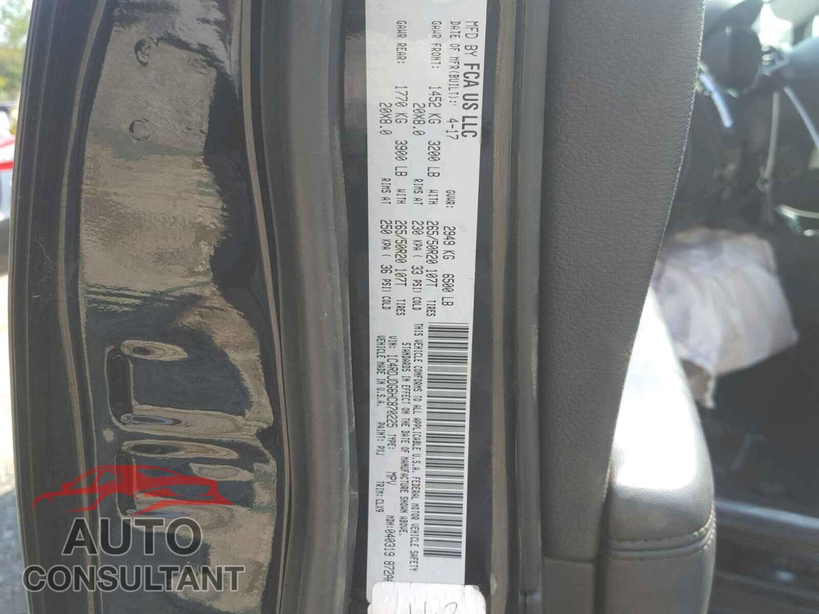 DODGE DURANGO GT 2017 - 1C4RDJDG6HC870225