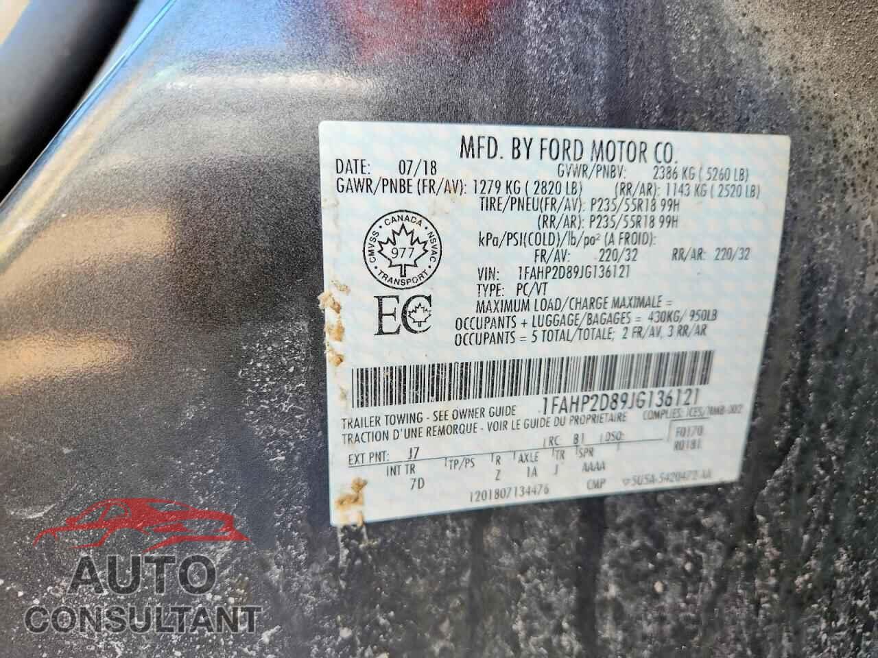 FORD TAURUS 2018 - 1FAHP2D89JG136121