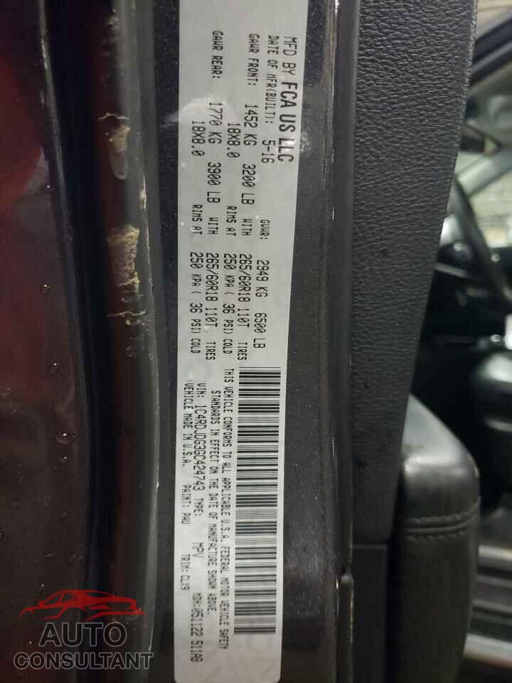 DODGE DURANGO 2016 - 1C4RDJDG3GC424743