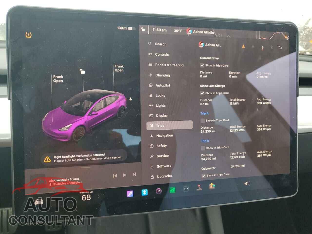 TESLA MODEL 3 2021 - 5YJ3E1EC0MF044630