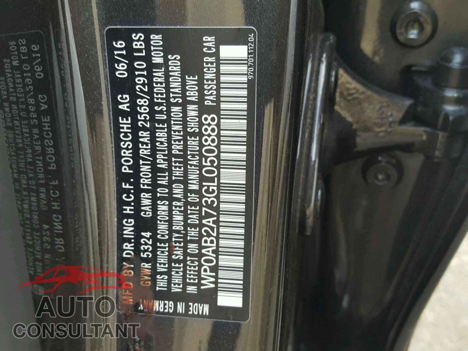 PORSCHE PANAMERA 2016 - WP0AB2A73GL050888