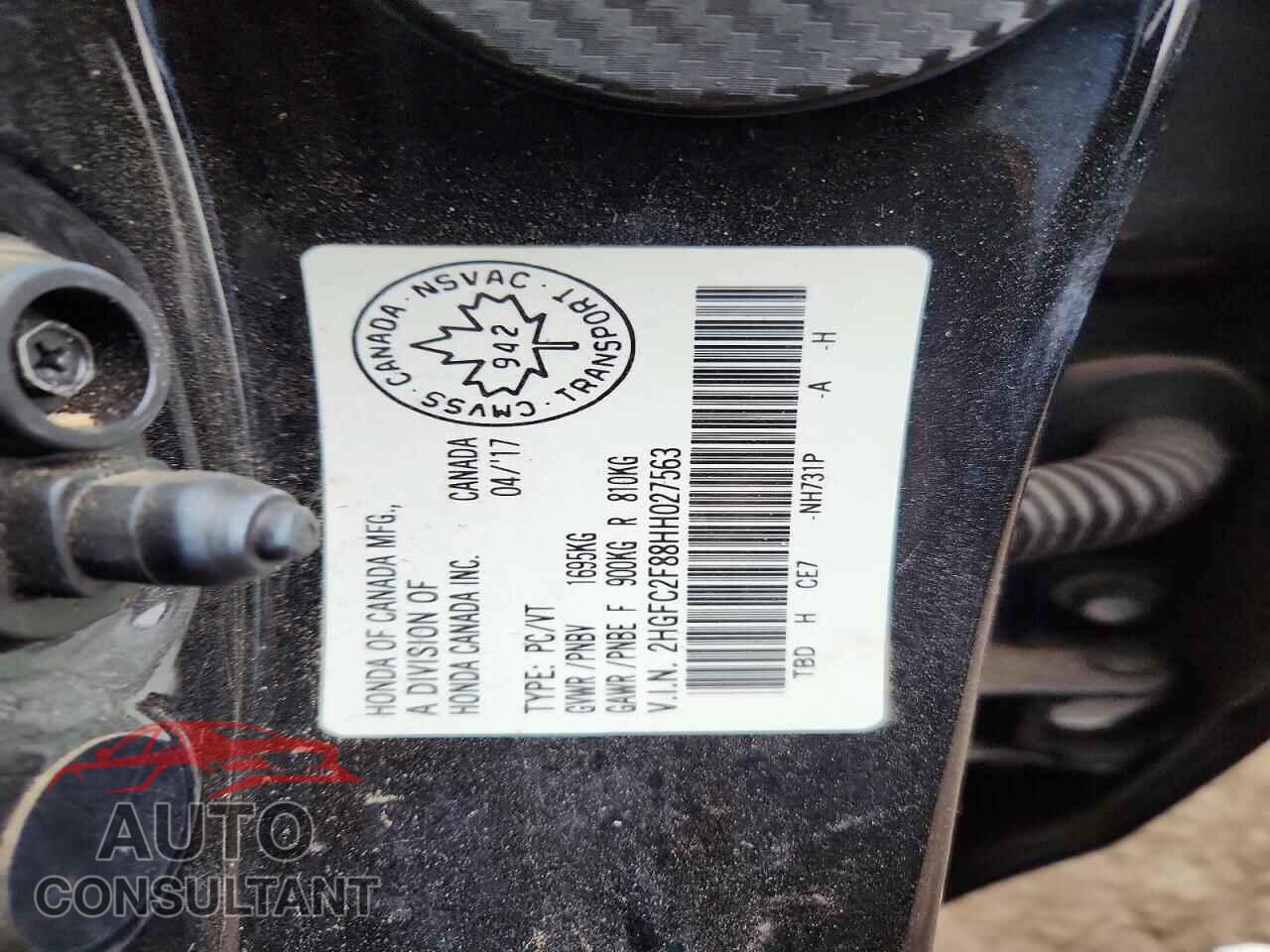 HONDA CIVIC 2017 - 2HGFC2F88HH027563
