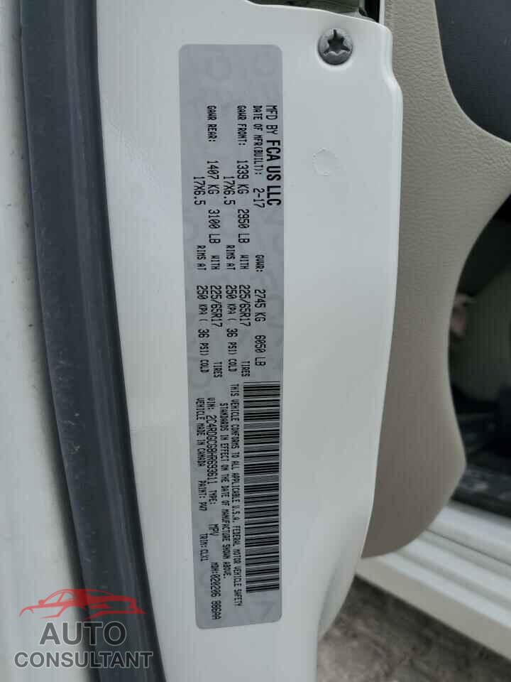 DODGE CARAVAN 2017 - 2C4RDGCG8HR693611