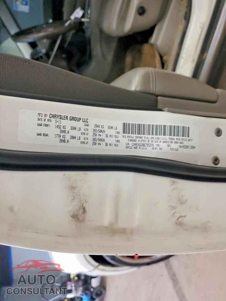 DODGE DURANGO 2011 - 1D4RE4GG9BC725376