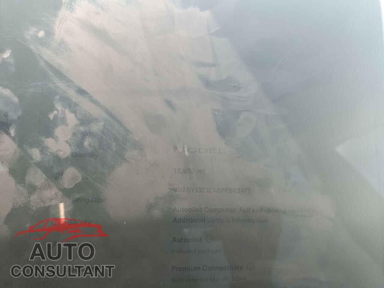 TESLA MODEL 3 2023 - 5YJ3E1EA5PF552417