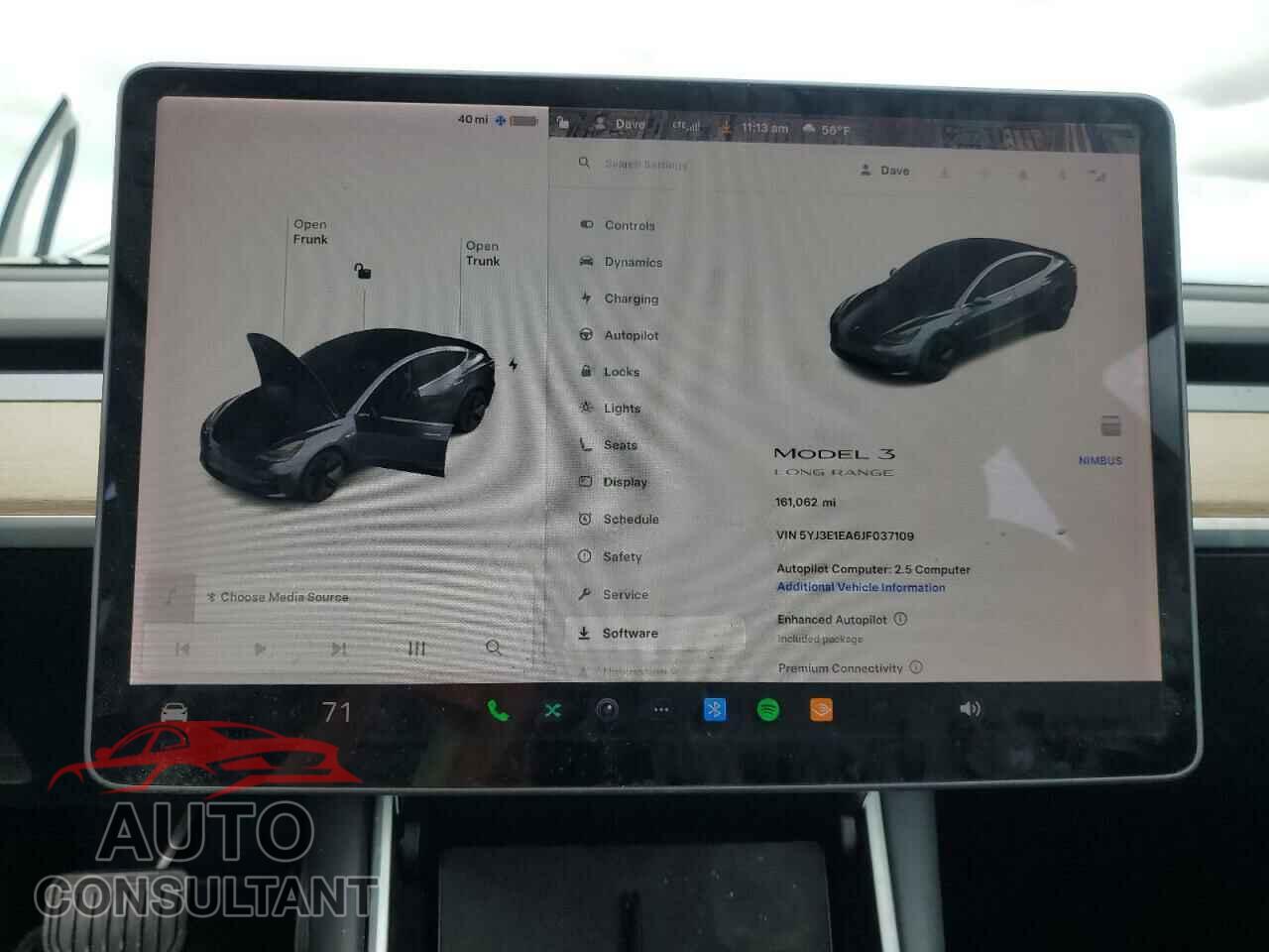 TESLA MODEL 3 2018 - 5YJ3E1EA6JF037109