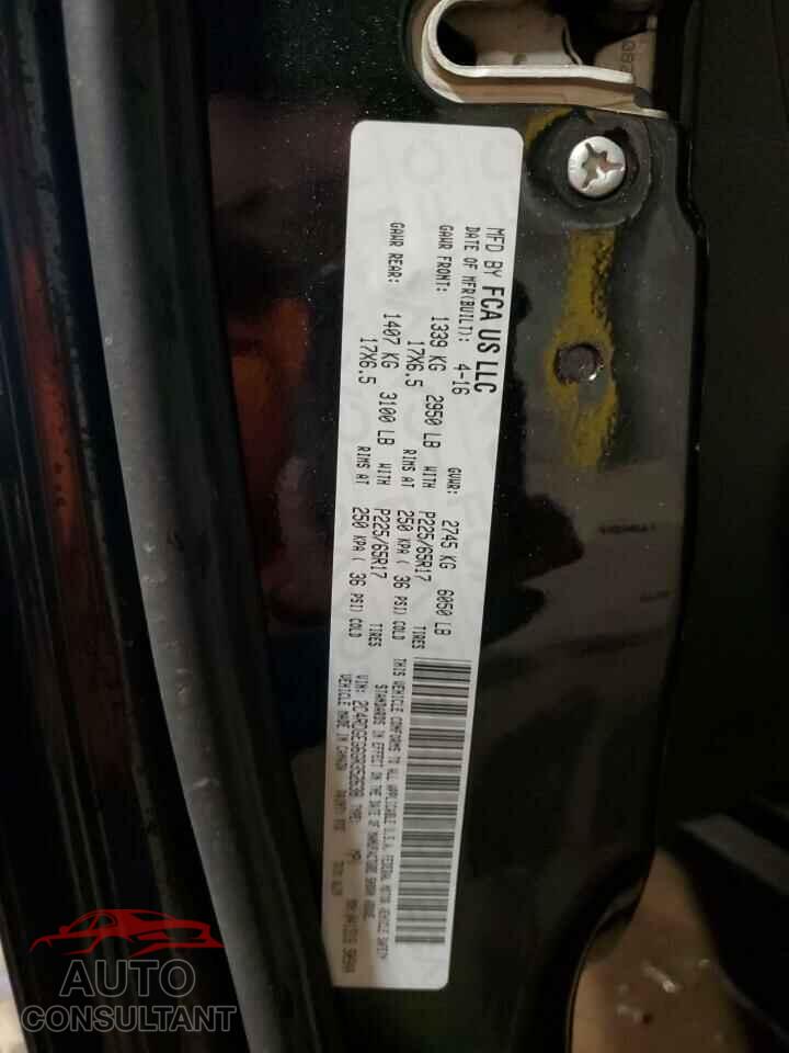 DODGE CARAVAN 2016 - 2C4RDGEG6GR352638