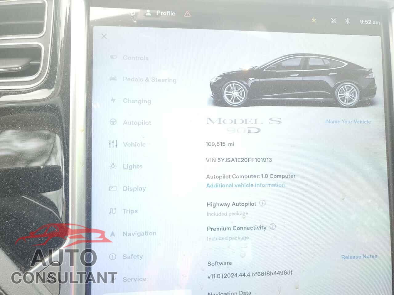 TESLA MODEL S 2015 - 5YJSA1E20FF101913