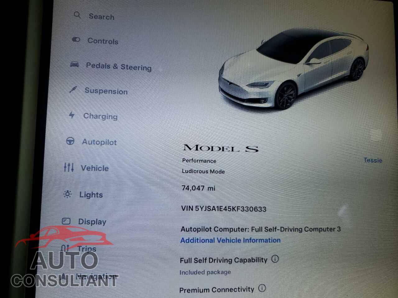 TESLA MODEL S 2019 - 5YJSA1E45KF330633