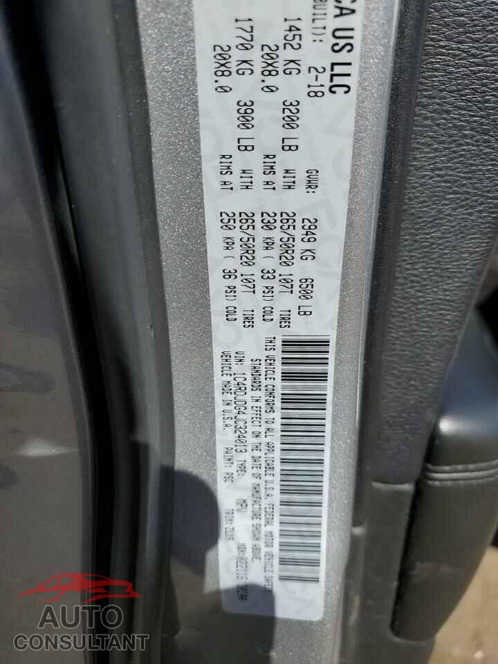 DODGE DURANGO 2018 - 1C4RDJDG4JC324013