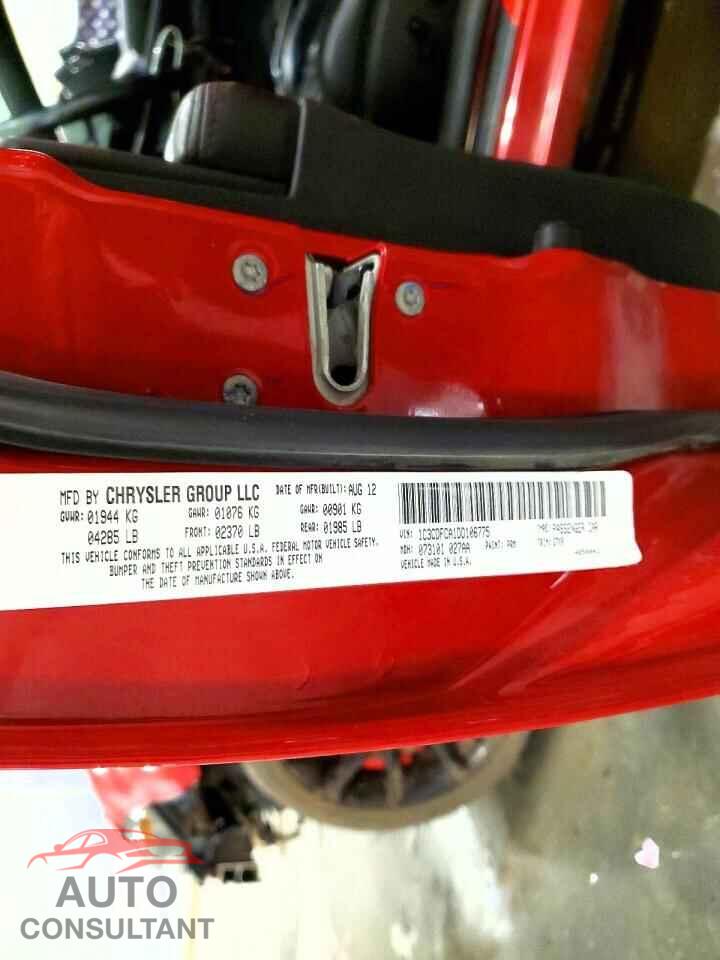 DODGE DART 2013 - 1C3CDFCA1DD106775