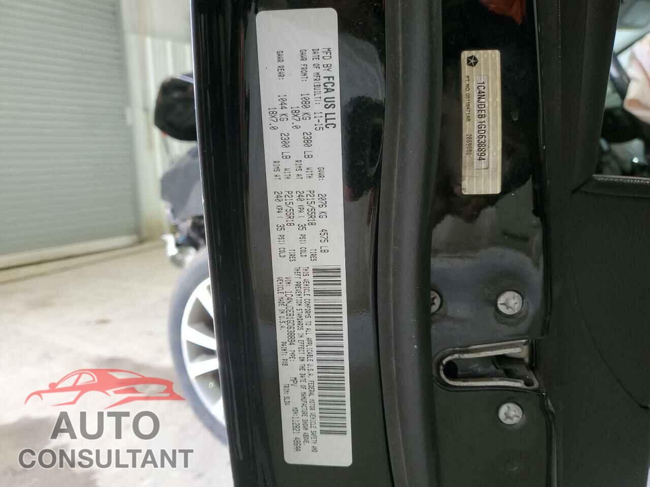 JEEP COMPASS 2016 - 1C4NJDEB1GD638894