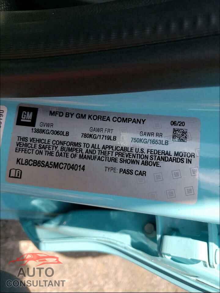 CHEVROLET SPARK 2021 - KL8CB6SA5MC704014