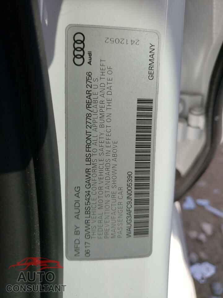 AUDI A6 2018 - WAUG3AFC9JN005390
