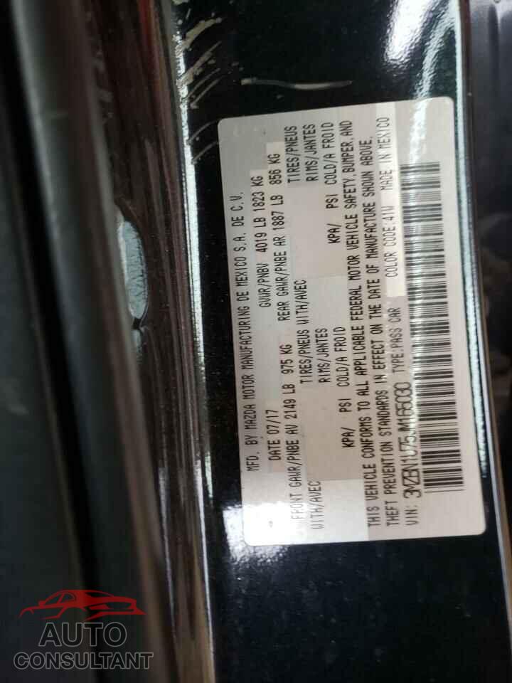 MAZDA 3 2018 - 3MZBN1U75JM165030