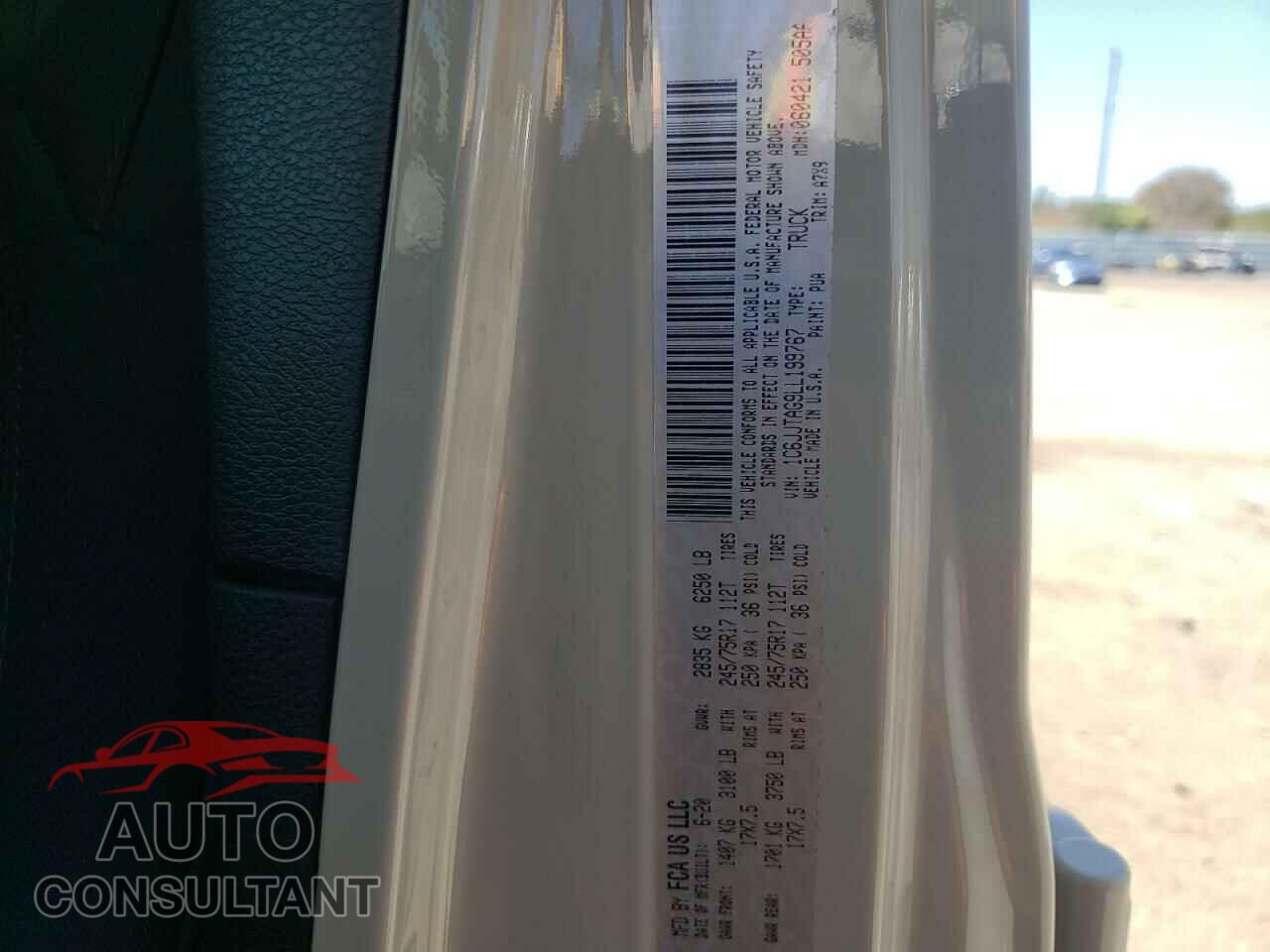 JEEP ALL OTHER 2020 - 1C6JJTAG9LL199767