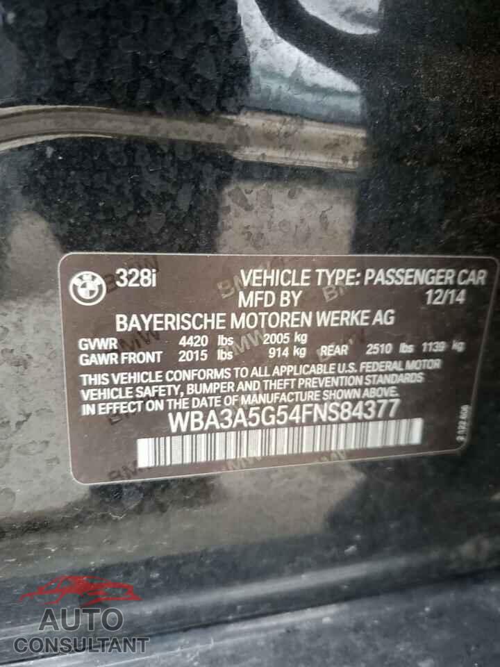 BMW 3 SERIES 2015 - WBA3A5G54FNS84377