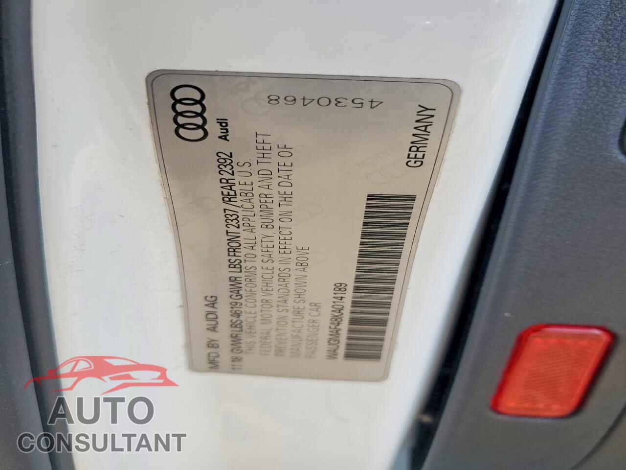 AUDI A4 2019 - WAUGMAF48KA014189