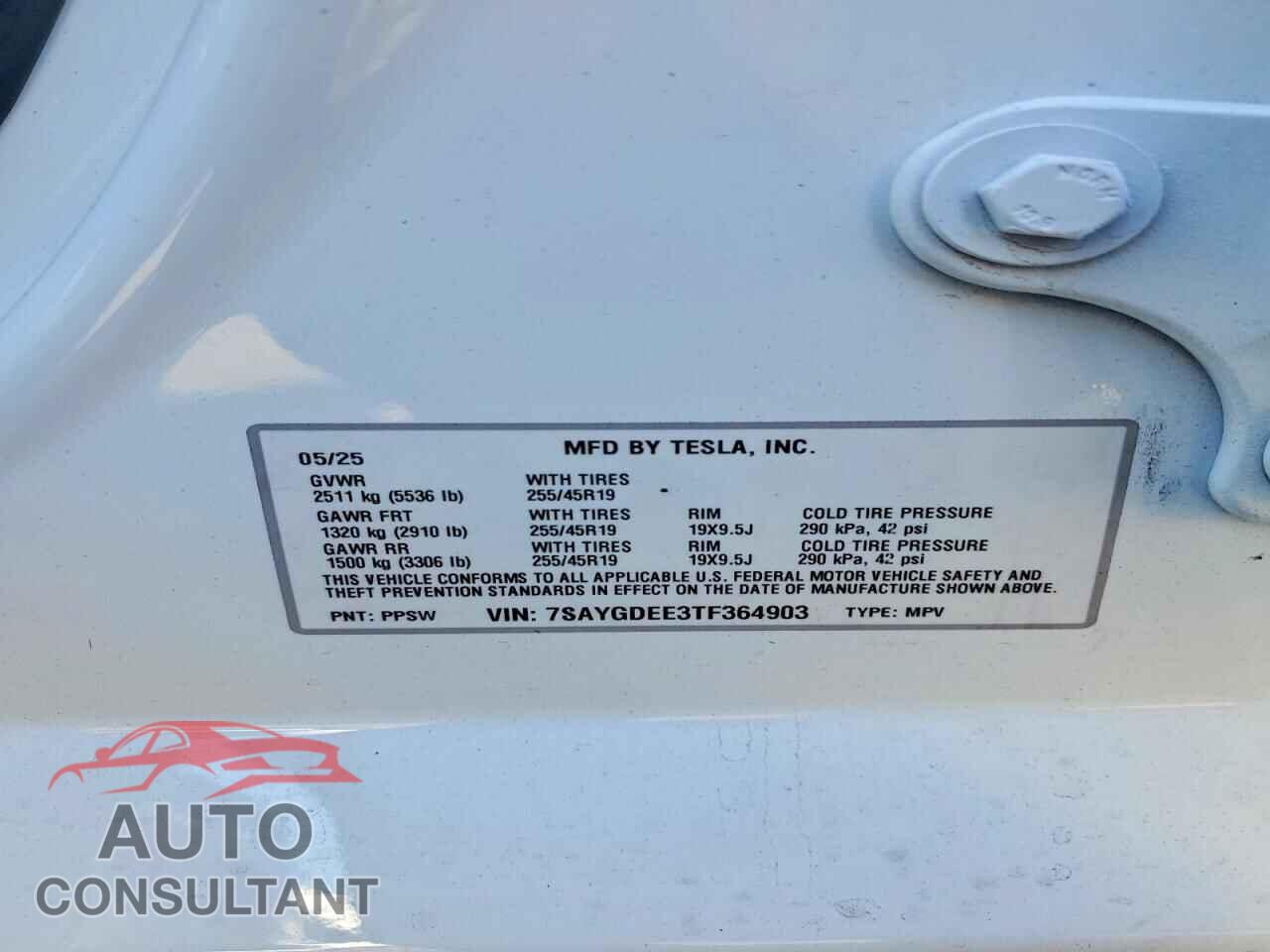 TESLA MODEL Y 2026 - 7SAYGDEE3TF364903
