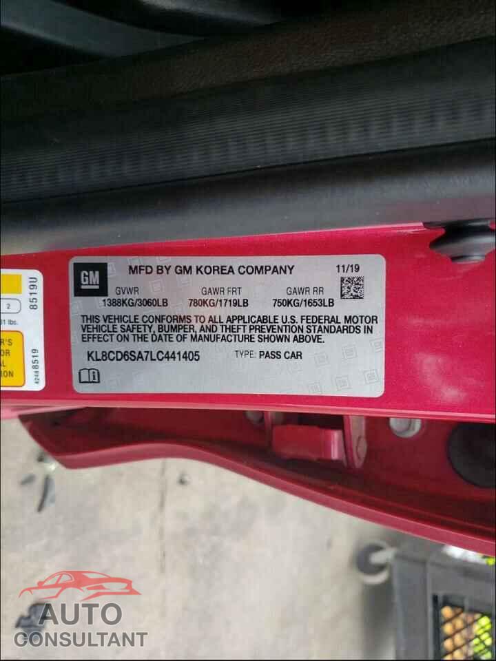 CHEVROLET SPARK 2020 - KL8CD6SA7LC441405