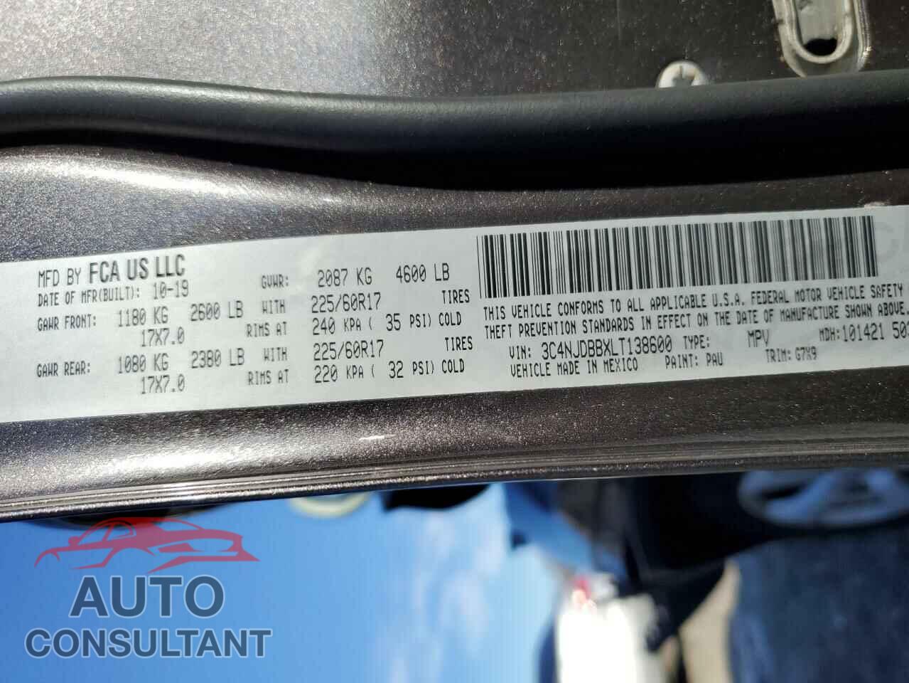 JEEP COMPASS 2020 - 3C4NJDBBXLT138600