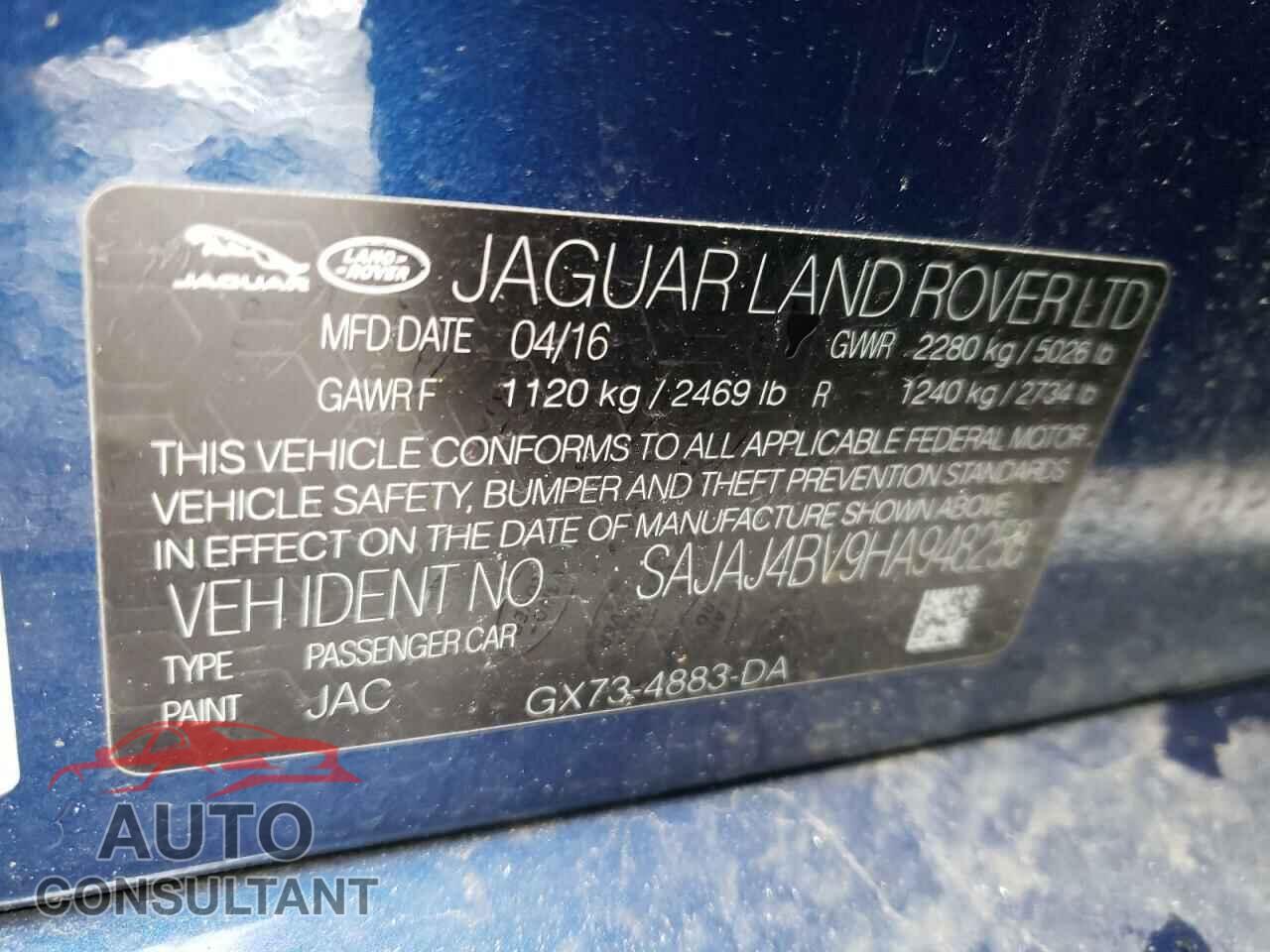 JAGUAR XE 2017 - SAJAJ4BV9HA948258