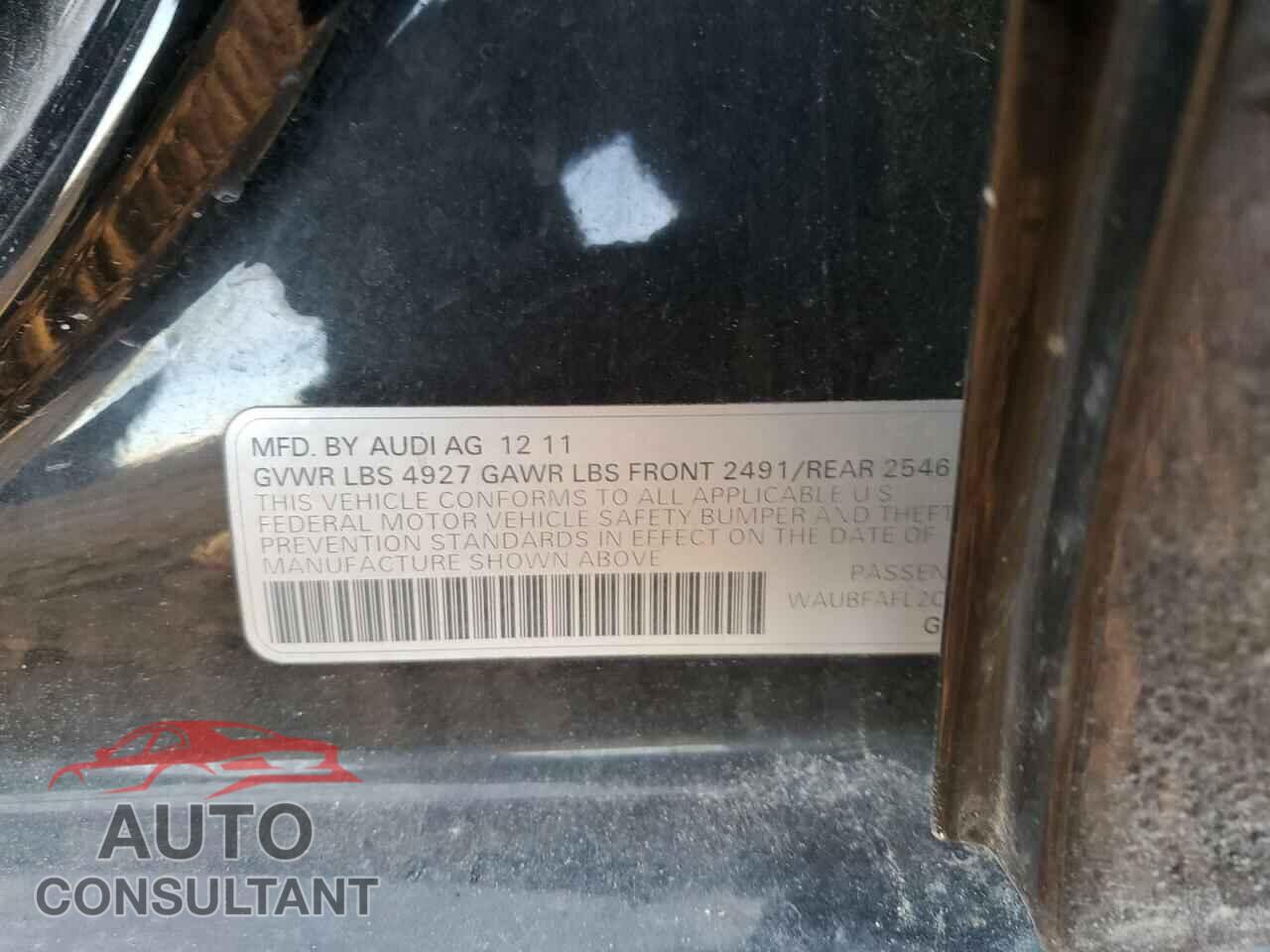 AUDI A4 2012 - WAUBFAFL2CN018535