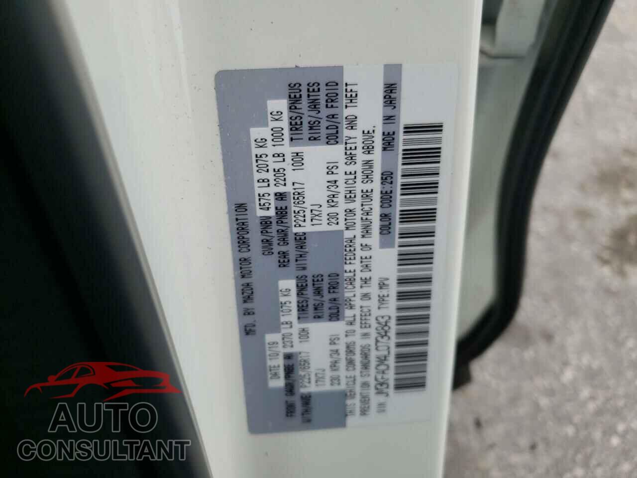 MAZDA CX-5 2020 - JM3KFACM4L0734843