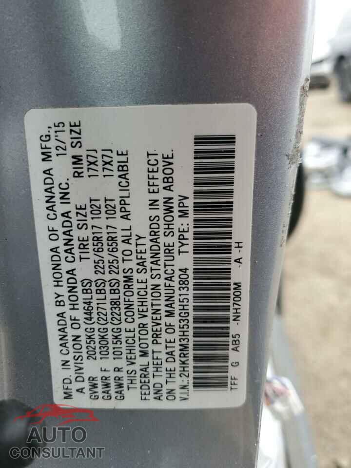 HONDA CRV 2016 - 2HKRM3H53GH513804