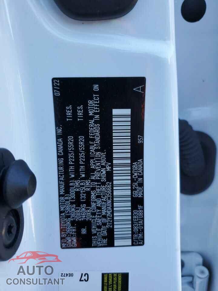 LEXUS RX350 2022 - 2T2YZMDAXNC356662