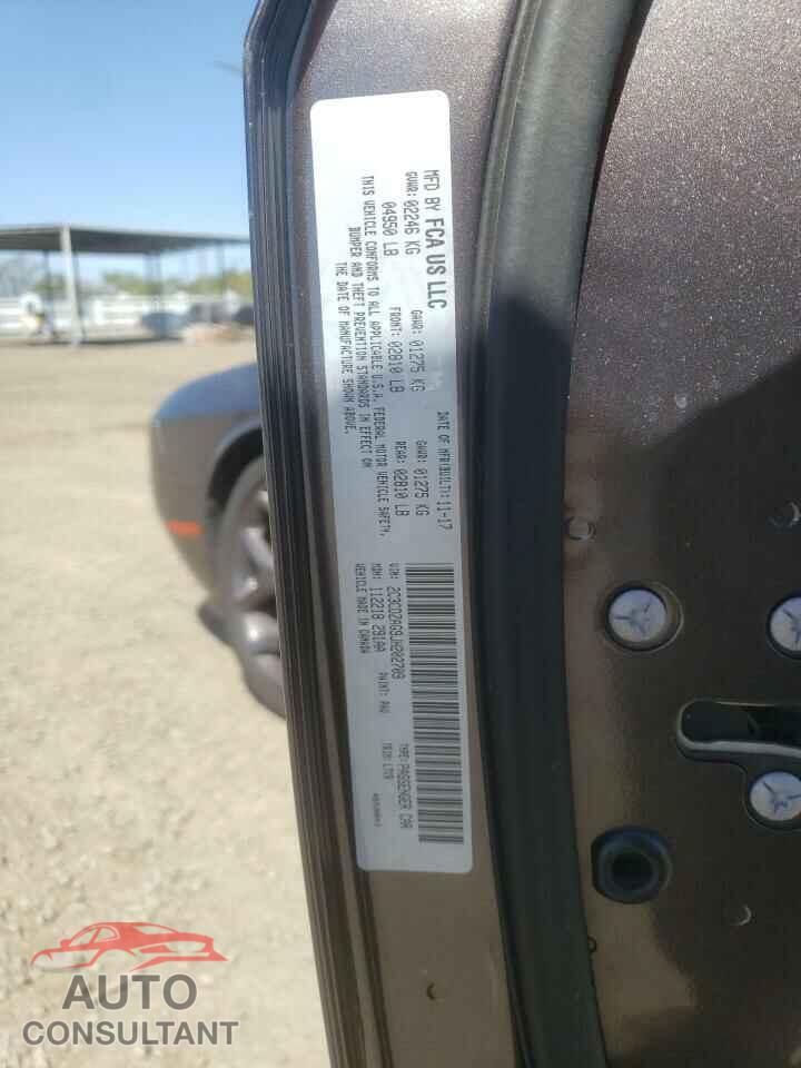 DODGE CHALLENGER 2018 - 2C3CDZAG9JH202709