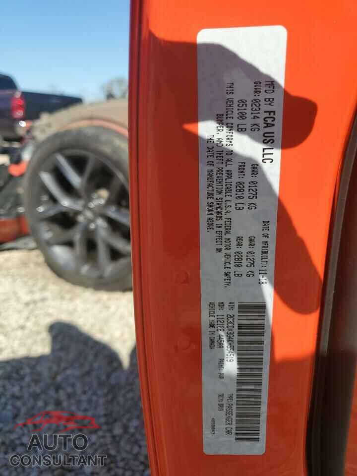 DODGE CHARGER 2019 - 2C3CDXBG4KH554519