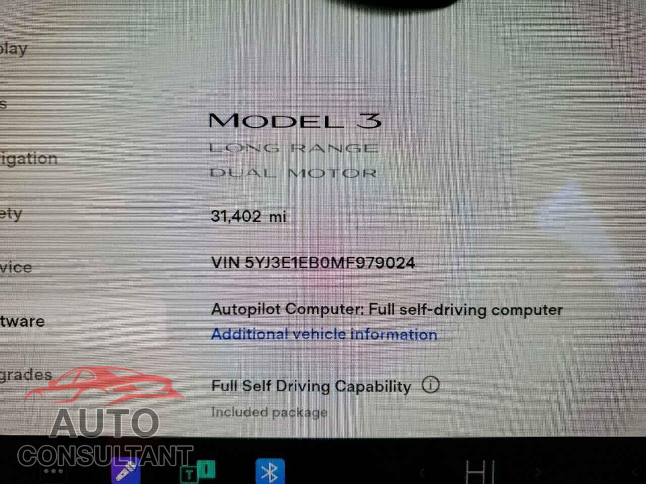 TESLA MODEL 3 2021 - 5YJ3E1EB0MF979024