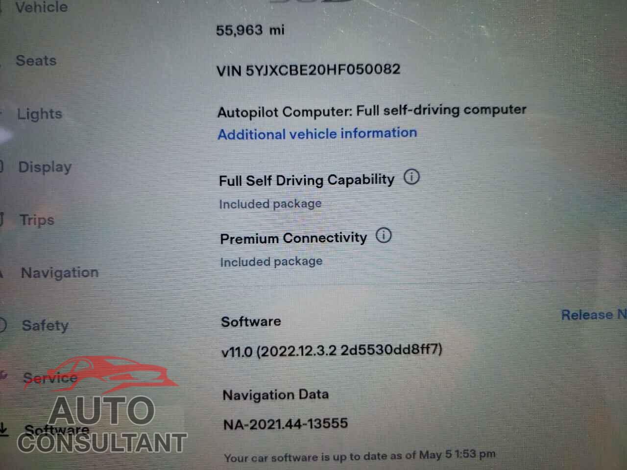 TESLA MODEL X 2017 - 5YJXCBE20HF050082