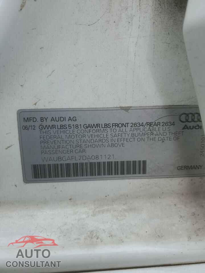 AUDI S4/RS4 2013 - WAUBGAFL7DA081121