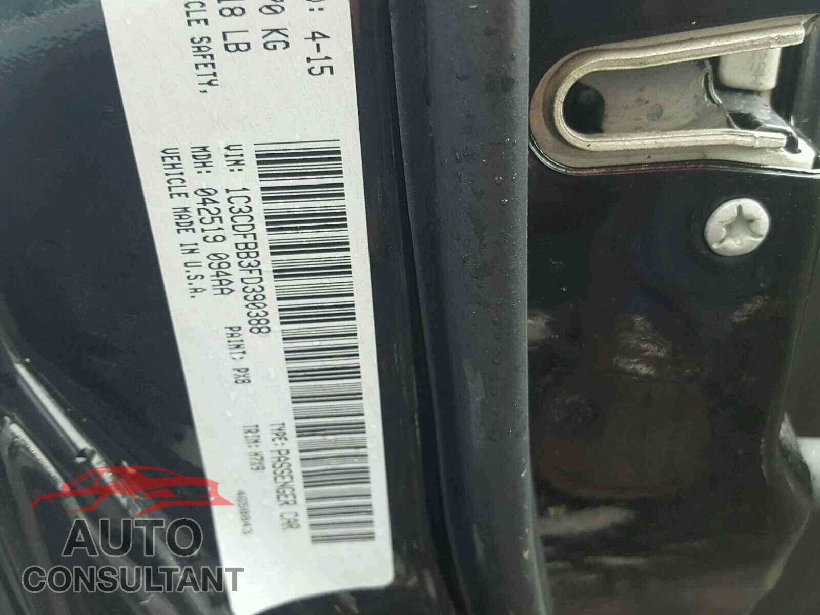 DODGE DART 2015 - 1C3CDFBB3FD390388