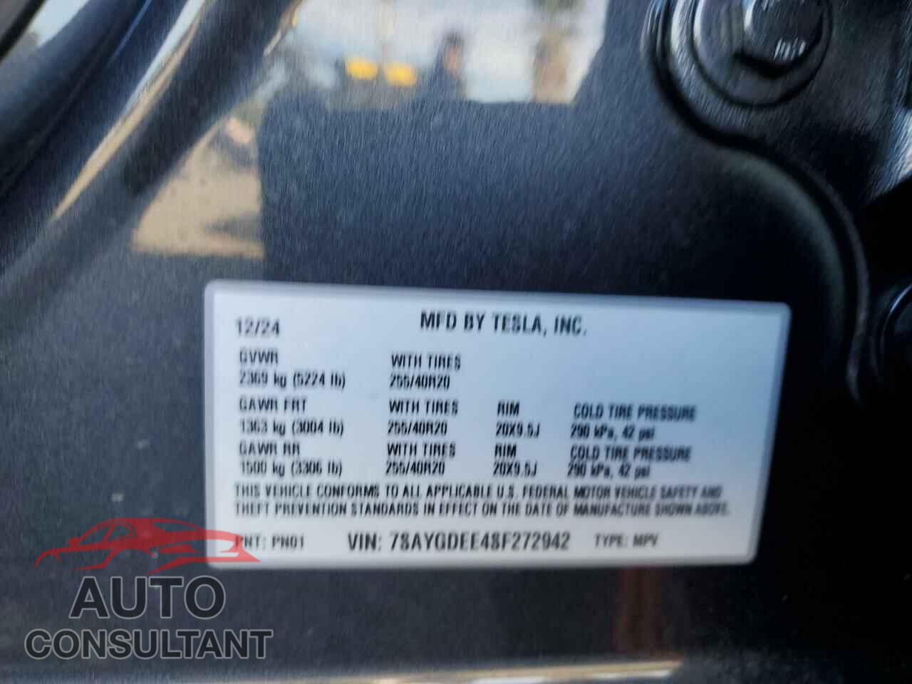 TESLA MODEL Y 2025 - 7SAYGDEE4SF272942