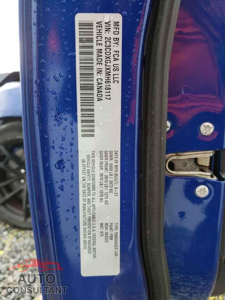 DODGE CHARGER 2021 - 2C3CDXGJXMH618117