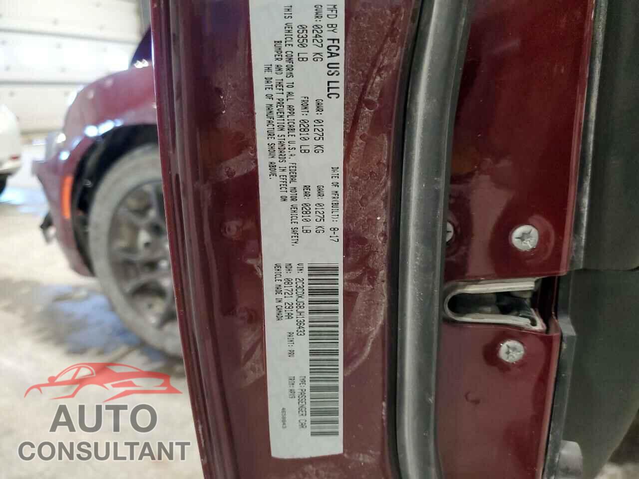 DODGE CHARGER 2018 - 2C3CDXJG8JH136433