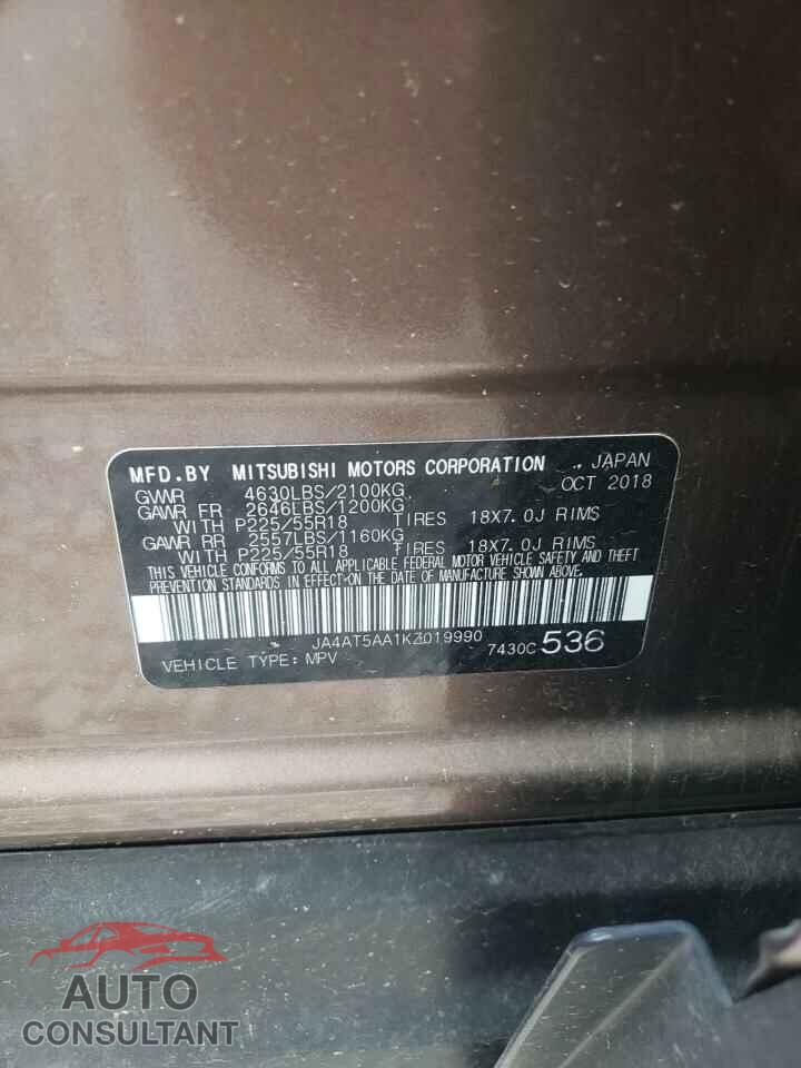 MITSUBISHI ECLIPSE 2019 - JA4AT5AA1KZ019990