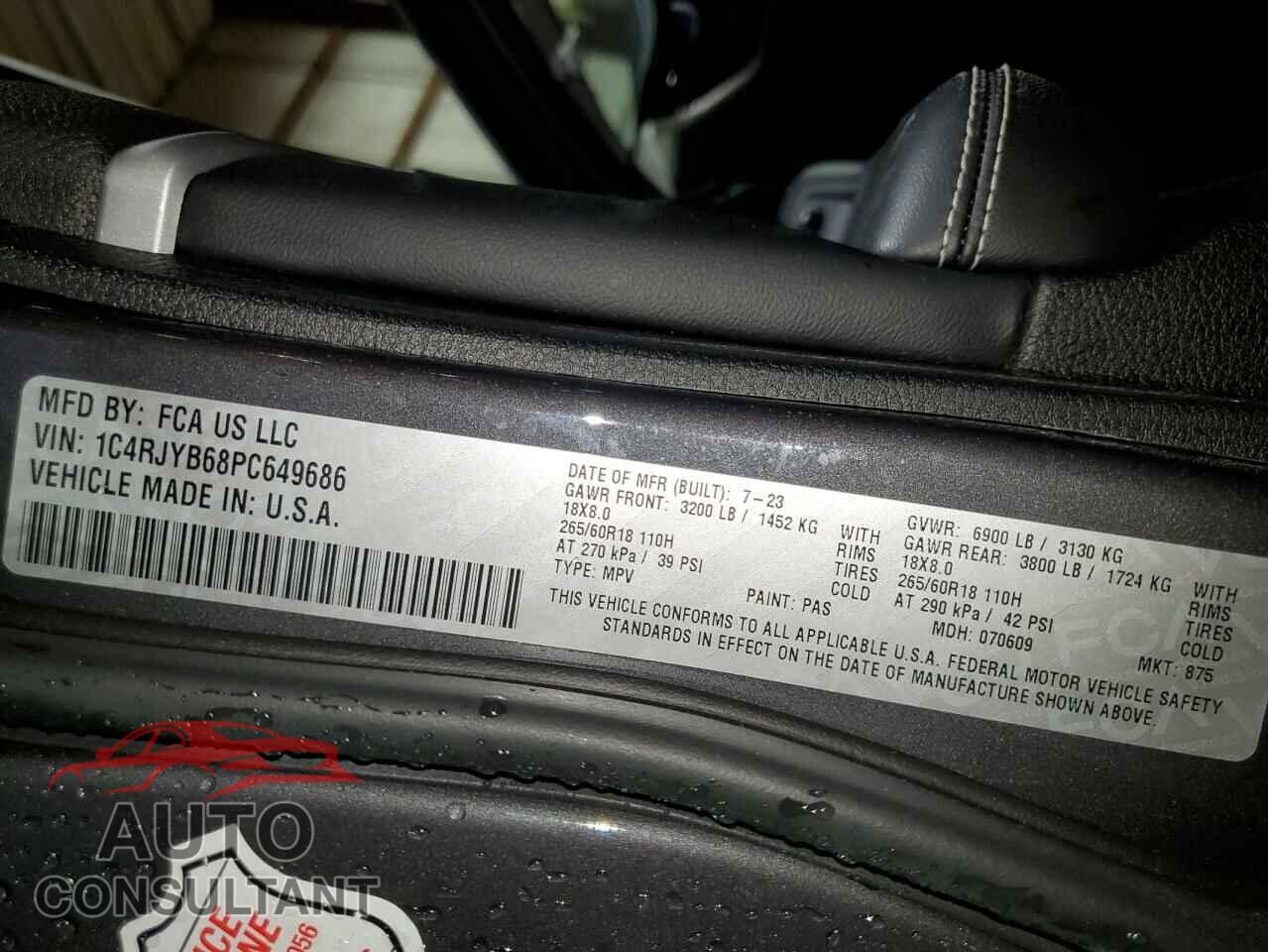 JEEP GRAND CHER 2023 - 1C4RJYB68PC649686
