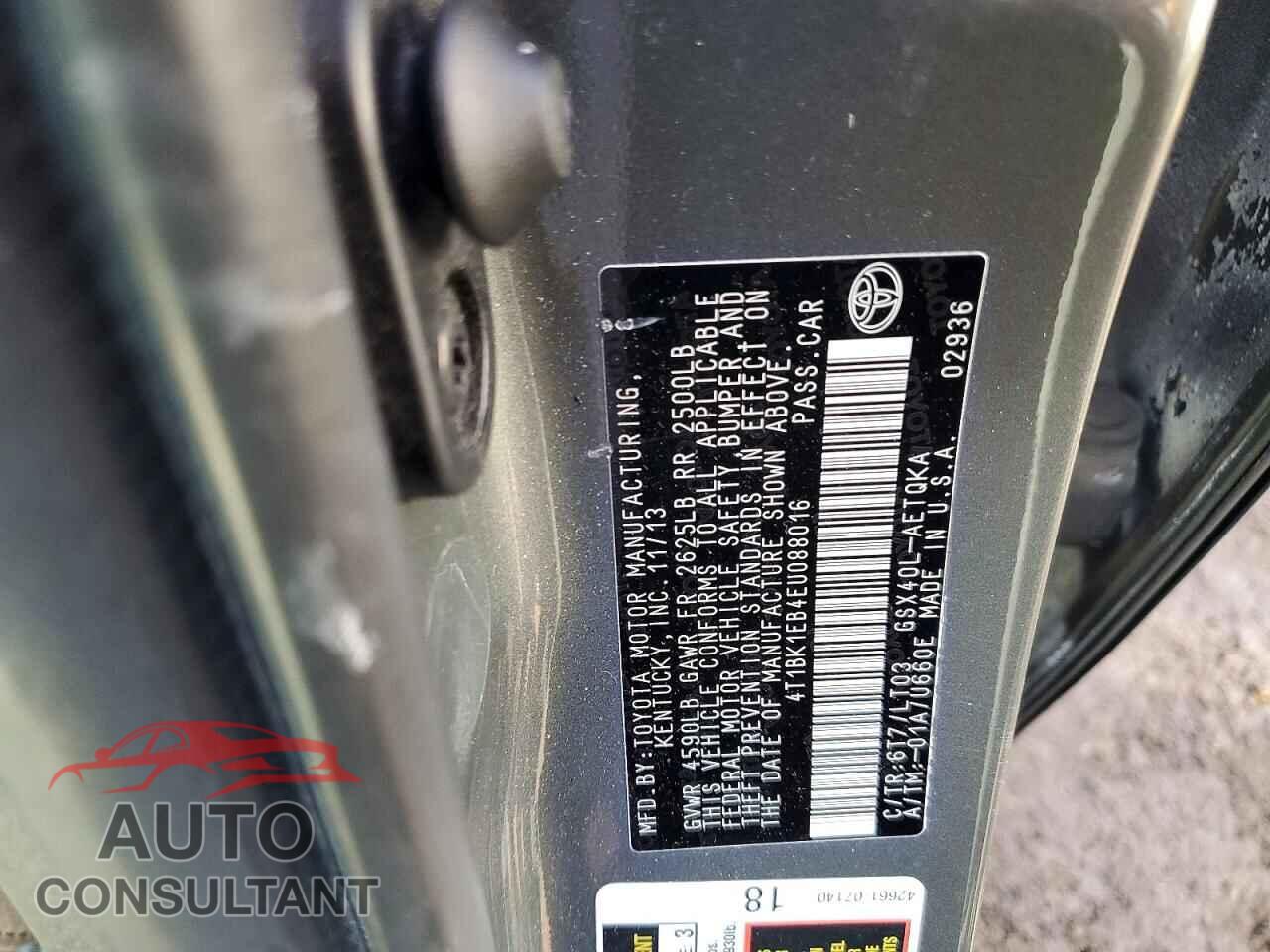 TOYOTA AVALON 2014 - 4T1BK1EB4EU088016