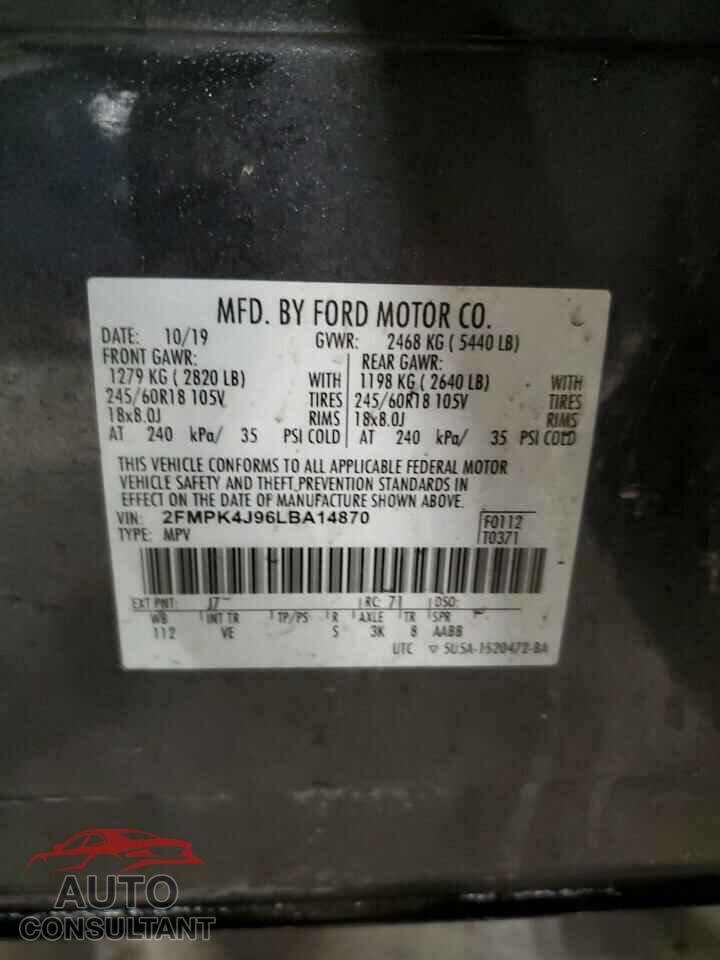 FORD EDGE 2020 - 2FMPK4J96LBA14870
