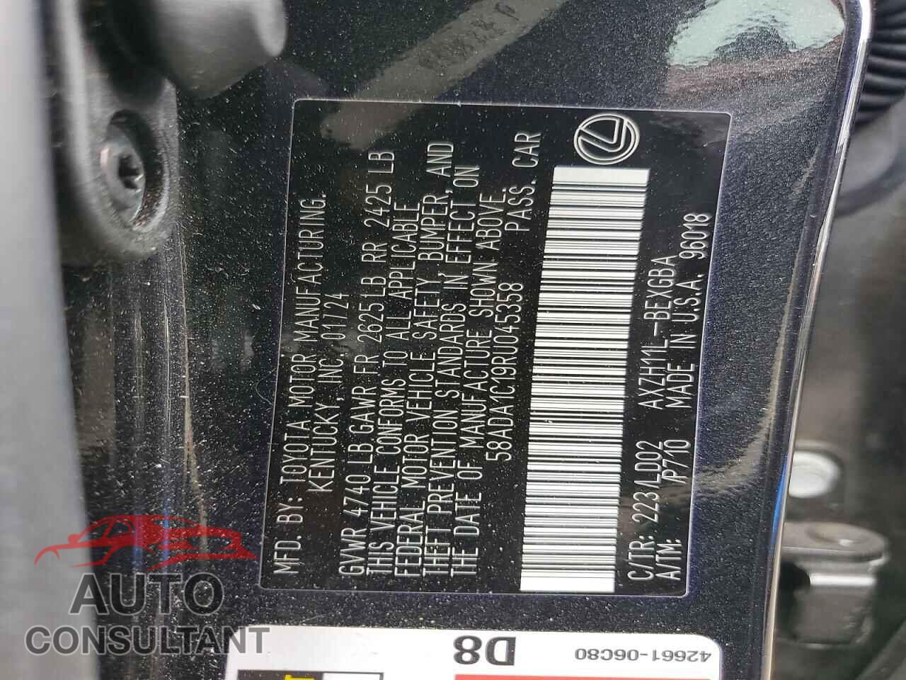 LEXUS ES300 2024 - 58ADA1C19RU045358