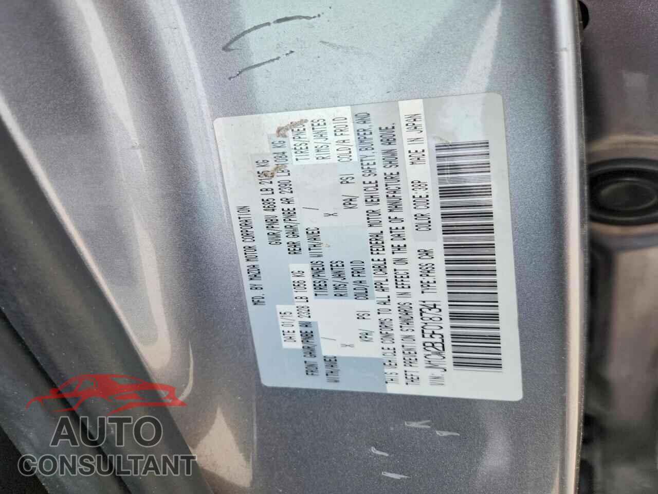 MAZDA 5 2015 - JM1CW2BL5F0187341